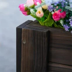 Outsunny Huerto Urbano Jardinera Macetero De Madera Arriate De Jardín Rectangular Con Patas Para Flores Plantas Cultivos 100x36,5x36 Cm Marrón -OUTSUNNY TIENDA 9eeb6a00dd448648d3dc4c68c0ad7262374323dc 94b93fc735bf4be7b74c5e249ee1fe7e