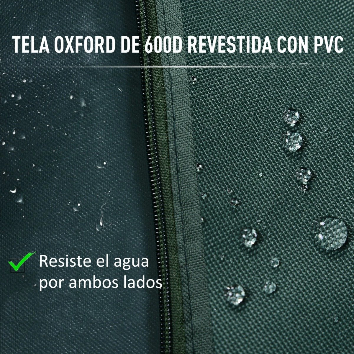 Outsunny Funda Para Columpio De Jardín Con Cremallera Cubierta Muebles Para Exterior Ideal Columpios 177x114x152cm Verde Oscuro 8 Outsunny Funda Para Columpio De Jardín Con Cremallera Cubierta Muebles Para Exterior Ideal Columpios 177x114x152cm Verde Oscuro - Imagen 6