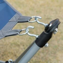 Outsunny Hamaca De Jardín Con Soporte Plegable Con Cama De Tela Oxford Y Malla Transpirable Bolsillo De Almacenaje Y Bolsa De Transporte 235,5x82x90,5 Cm Azul Y Plata -OUTSUNNY TIENDA a476d0a94dd5acae5b795d7fb7d12577e6079865 fe4051e39e8d4723993143676661b7da