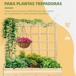 Outsunny Jardinera De Madera Con Enrejado Arriate De Jardín Con Celosía Jardinera De Caja Para Trepadoras Cultivos Verduras Flores 110x116x120 Cm Natural 14 Outsunny Jardinera De Madera Con Enrejado Arriate De Jardín Con Celosía Jardinera De Caja Para Trepadoras Cultivos Verduras Flores 110x116x120 Cm Natural -OUTSUNNY TIENDA a51eacb4f963f2e8a464e837e76023b8c3c742b9 618a89c15a2945b8aa7e5359c15742da