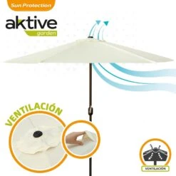 Sombrilla Para Terraza Y Jardín Ø270 Cm C/protección UV50 Aktive -OUTSUNNY TIENDA a6da3bf1aaed72df204287091fbb75759813bdd1 61f1e4ef3e1147b0a1cf49918ba223a7