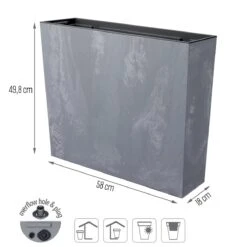 Prosperplast Jardinera Para Balcón Urbi Case Beton Effect , Con Depósito, Dimensiones (Mm) 580X180X498, Color Marengo -OUTSUNNY TIENDA a7a19c677977446b487341f383dfcbe6b0f5dd42 748a307697794af4a41fa9eed2f5de42