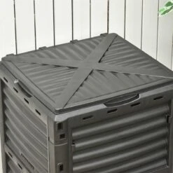 Outsunny Compostador Capacidad De 300L Compostera Orgánica Para Producción Abono De Jardín Exterior Con 48 Respiraderos 60,5x60,5x81,5 Cm Negro -OUTSUNNY TIENDA a7d65f985821d7ef5d3f40e1a4ea1d02b59bc94e 211b7ea8527e47cda7df8b95fa5cf75d