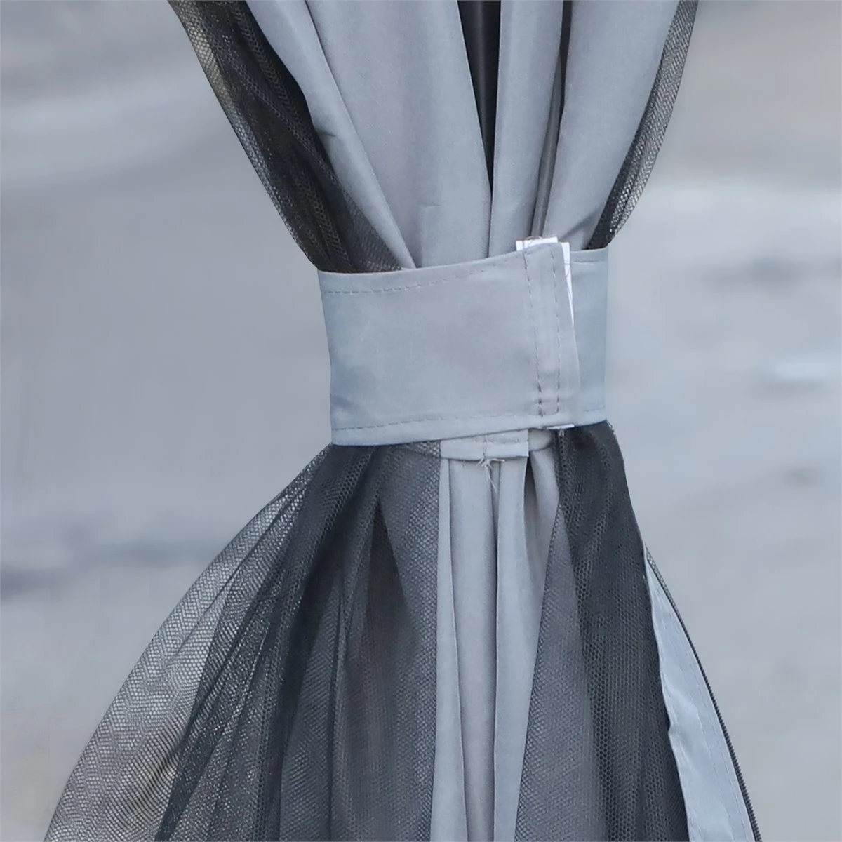 Outsunny Cenador De Jardín 3x3 M Pabellón De Exterior Con Techo De Policarbonato 4 Cortinas Laterales Y 4 Mosquiteras Con Cremalleras Marco De Metal Para Fiestas Eventos Multicolor 14 Outsunny Cenador De Jardín 3x3 M Pabellón De Exterior Con Techo De Policarbonato 4 Cortinas Laterales Y 4 Mosquiteras Con Cremalleras Marco De Metal Para Fiestas Eventos Multicolor - Imagen 12