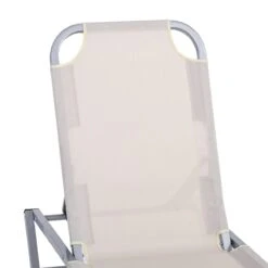 Outsunny Tumbona De Jardín Con Respaldo Ajustable En 5 Posiciones De Aluminio Y Texteline Para Terraza Patio Exterior 163x58,5x91 Cm Beige -OUTSUNNY TIENDA a9ddeb5c56e1d00a629056b80950bef059092968 86f7566396f247e6b20b022784615130