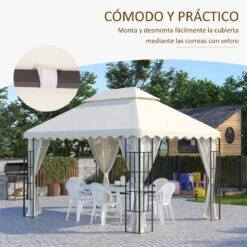 Outsunny Toldo De Repuesto Para Carpa 4x3 M Cubierta De Reemplazo Con Techo De Doble Ventilación Y 10 Orificios De Drenaje Para Patio Jardín Aire Libre Crema 16 Outsunny Toldo De Repuesto Para Carpa 4x3 M Cubierta De Reemplazo Con Techo De Doble Ventilación Y 10 Orificios De Drenaje Para Patio Jardín Aire Libre Crema -OUTSUNNY TIENDA aabe8923193074f3d8b08524e916b45c33dd6215 e1076a497065469caf0ecf8c994775a5