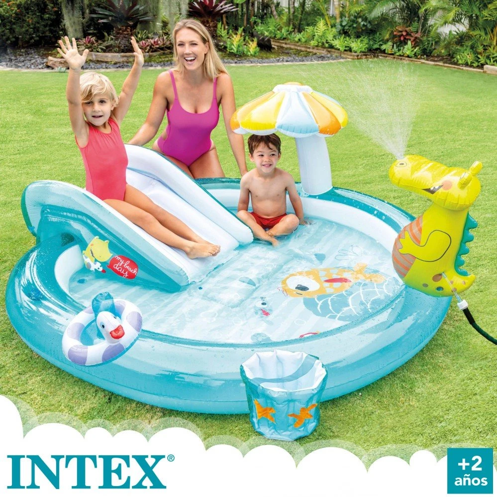 Centro De Juegos Cocodrilo Con Tobogán INTEX 4 Centro De Juegos Cocodrilo Con Tobogán INTEX - Imagen 2