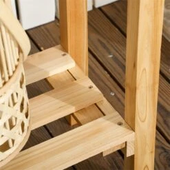 Outsunny Huerto Urbano Elevado De Madera Con Ruedas Mesa De Cultivo Con Enrejado Cama De Jardín Elevado Con Tela No Tejida Y Orificio De Drenaje Para Plantas Flores 79x29x130 Cm Natural -OUTSUNNY TIENDA ad8d72d51068e058d78e094a4876960e50cedf0b d310bcc6658e44e8aff7b6699c45777d