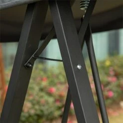 Outsunny Columpio Balancín De Jardín De 2 Plazas Con Techo Ajustable Respaldo Transpirable Y Marco De Acero Para Balcón Terraza Exterior Carga Máx. 220 Kg 150x110x170 Cm Gris -OUTSUNNY TIENDA ae6f1d8725cfe073e7e0e07110add3aa970fa0b2 3d9ed180f583409089e7b5781feb8d26