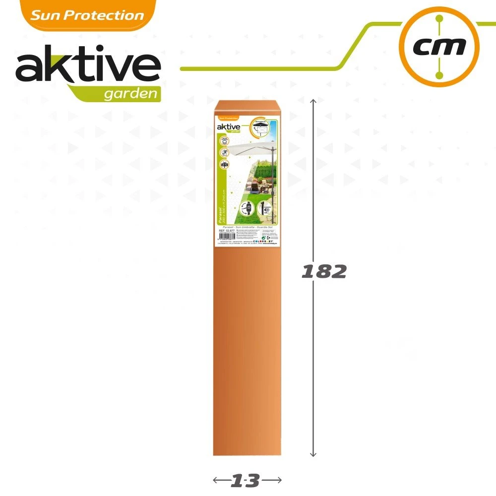 Sombrilla Para Terraza Y Jardín 300x200 Cm C/protección UV50 Aktive 10 Sombrilla Para Terraza Y Jardín 300x200 Cm C/protección UV50 Aktive - Imagen 8