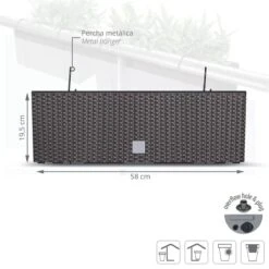 Prosperplast Jardinera Para Balcón Rato Case W , Dimensiones (Mm) 580X180X195, Color Ocre Oscuro -OUTSUNNY TIENDA aef3c7378456b9beeccfcf8bd6b89b99668a4695 67264feac9c64575a89efc6d9251e26a