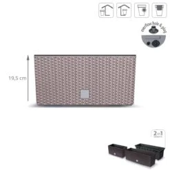 Prosperplast Jardinera Para Balcón Rato Case , Dimensiones (Mm) 395X185X195, Color Mocca -OUTSUNNY TIENDA b047856df9ba380f35eac13de8ffebdf66dc31bc 4bca3845c64744d9a4644c5c3074409d