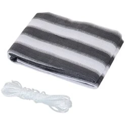 Outsunny 2 Pantallas De Privacidad Para Balcones O Terraza Revestimiento HDPE Para Exteriores Tela Protectora Para Balcón Patio Con Cuerdas 500x90 Cm Gris Y Negro