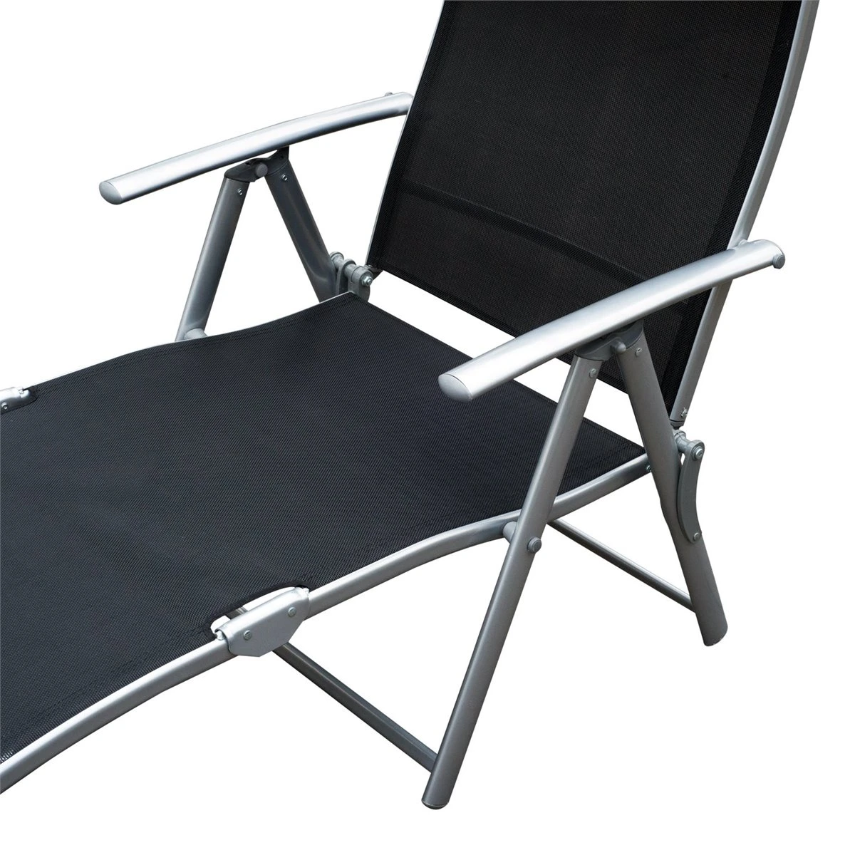 Outsunny Tumbona Plegable Respaldo Ajustable A 7 Niveles Con Almohada Texteline Resistente Relax En Exterior Piscina Terraza Camping 137x63.5x100.5cm Acero 9 Outsunny Tumbona Plegable Respaldo Ajustable A 7 Niveles Con Almohada Texteline Resistente Relax En Exterior Piscina Terraza Camping 137x63.5x100.5cm Acero - Imagen 7