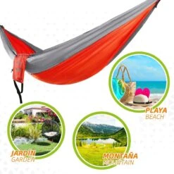 Hamaca Colgante Camping Ultraligera C/accesorios De Montaje Aktive -OUTSUNNY TIENDA b2160ca388bdeae08d47d814bf43ca34e3b1dc8a c1fdcc11f32b4e9da41abec4502823d9