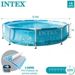 Piscina Desmontable Con Depuradora 1250 L/h Metal Frame Beachside INTEX -OUTSUNNY TIENDA b269420e0700008c450c495fcdc63bafed146e71 45de7a756dc54c00932ab028b4e5185f