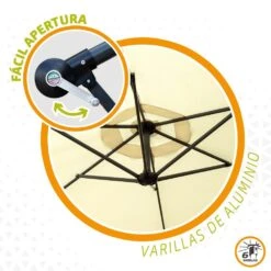 Parasol Excéntrico Banana 270 Cm Crema Mástil Aluminio Aktive Garden -OUTSUNNY TIENDA b27b07991f977fc46f9fb2c922d2f16fe780a070 115549c4dac942c893c92eaf1a9df672