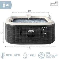 Jacuzzi Hinchable Greystone Deluxe 6 Personas INTEX -OUTSUNNY TIENDA b2b494b2d7cd04da2ac445ef3bff535b15cde995 1ffe26043c9f454c8d295e47682e729b