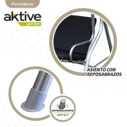 Balancín Para Jardín Negro C/toldo Inclinable 3 Plazas Aktive -OUTSUNNY TIENDA b318ff06dc6a15555ea608aaabe01b9ccde0c40a be91eb18dd08454ca71ea122a7504538
