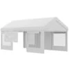 Outsunny Carpa De Jardín 6x3 M Carpa Para Fiestas Cenador De Exterior Con 3 Puertas Extraíbles Ventanas De Malla Enrollables Para Terraza Bodas Eventos Blanco -OUTSUNNY TIENDA b35db8b8f43bda4b2eee1e4800313fdc8f464d48 a9c28a65d0464df3a2c19f845364388f
