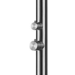 Ducha Palau Sined Para Uso Interior Y Exterior Con Cabezal De Ducha De 25 Cm De Diámetro Estructura Y Accesorios En Acero Inoxidable AISI 316L, Acero Marino. Ducha De 6 Cm De Diámetro Con Suministro De Agua Caliente Y Fría Equipada Con Mezclador Y Lavapie -OUTSUNNY TIENDA b417015d5352997ae26ca1dab98d1663efa9dd31 a060571c383d4ed6b26393d4dda4b902