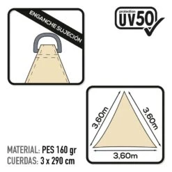 Toldo Sombreo Triangular Aktive Garden Uv50 Color Crema -OUTSUNNY TIENDA b841dd26a9b4cfa65658decfd9e9257486c38cc5 f7af6298aacb407e9310b7561fccc88f