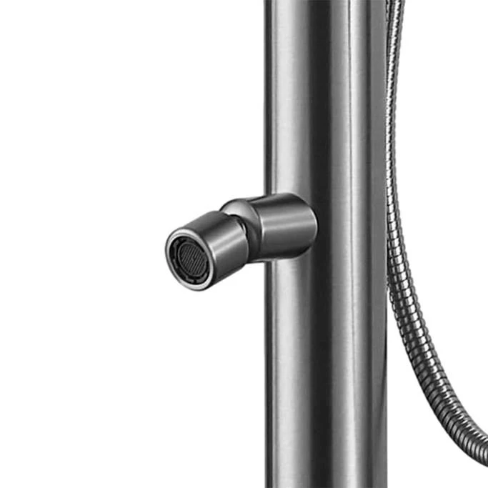 Estructura De Ducha Y Grifería De Acero Inoxidable Stintino En Acero Inoxidable Satinado AISI 316L Marino. Cabezal De Ducha Regulable Ducha De Pie Y De Mano Con Flexo Ducha Tradicional De Agua Caliente Y Fría Con Conexiones Ocultas 6 Estructura De Ducha Y Grifería De Acero Inoxidable Stintino En Acero Inoxidable Satinado AISI 316L Marino. Cabezal De Ducha Regulable Ducha De Pie Y De Mano Con Flexo Ducha Tradicional De Agua Caliente Y Fría Con Conexiones Ocultas - Imagen 4