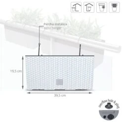 Prosperplast Jardinera Para Balcón Rato Case W , Dimensiones (Mm) 395X185X195, Color Antracita -OUTSUNNY TIENDA b9f4dd765b15b6ae8a9f6f6d51a505dc9340b49b f32735a3344b4e6d972c6c037856f177