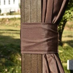 Outsunny Cenador De Jardín 300x365 Cm Marco De Aluminio Con Cortinas De Doble Capa Y Techo Metálico Para Reunión Familar Fiestas Bodas Negro Y Marrón -OUTSUNNY TIENDA b9faf0446a0cbacf4d99994cdcc7c71a21cc4b20 2b85d16a12d943efa7ef1b9345020930