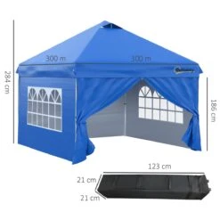 Outsunny Carpa Plegable 3x3 M Con Altura Ajustable De 3 Niveles Cenador De Jardín Con 4 Paredes Extraíbles 2 Ventanas 4 Sacos De Arena Y Bolsa De Transporte Para Camping Azul 13 Outsunny Carpa Plegable 3x3 M Con Altura Ajustable De 3 Niveles Cenador De Jardín Con 4 Paredes Extraíbles 2 Ventanas 4 Sacos De Arena Y Bolsa De Transporte Para Camping Azul -OUTSUNNY TIENDA bb422ea6c8b166decdd80879c9558514fb2b3c2e 3b38ca2bcc234fcb81b730463791dc79