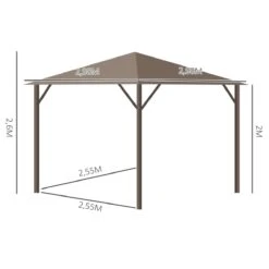 Outsunny Cenador De Jardín 3x3 M Marco De Aluminio Con 4 Cortinas Laterales 4 Mosquiteras Y Gancho Para Lámpara Gazebo Pabellón Para Exterior Patio Fiestas Marrón -OUTSUNNY TIENDA bb48c7811b050ba8171f39571093dfd4e5786b55 91a0bdb77f5b4b4facdaa7ebceeb599d