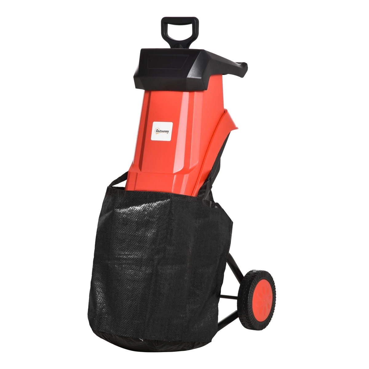 Outsunny Trituradora De Jardín 2500W Con 2 Cuchillas De Volteo Hasta Ø40 Mm De Ramas Bolsa De Recolección De 50L Y Ruedas Para Malas Hierbas 52x39x89 Cm Negro Y Rojo 3 Outsunny Trituradora De Jardín 2500W Con 2 Cuchillas De Volteo Hasta Ø40 Mm De Ramas Bolsa De Recolección De 50L Y Ruedas Para Malas Hierbas 52x39x89 Cm Negro Y Rojo