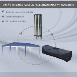 Outsunny Cenador Plegable 6x3 M Carpa De Jardín Portátil Con Bolsa De Transporte Tela Oxford Marco De Acero Para Exterior Fiestas Camping Azul 16 Outsunny Cenador Plegable 6x3 M Carpa De Jardín Portátil Con Bolsa De Transporte Tela Oxford Marco De Acero Para Exterior Fiestas Camping Azul -OUTSUNNY TIENDA bd0ebcd7c1b29487f35fc1dfe94f094bc2d07c28 c829fdf7ef2b4fe6b106034115588c5e