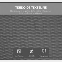 Outsunny Columpio Balancín De Jardín De 2 Plazas Con Techo Ajustable Respaldo Transpirable Y Marco De Acero Para Balcón Terraza Exterior Carga Máx. 220 Kg 150x110x170 Cm Gris -OUTSUNNY TIENDA c0f2672fa3d9ab6960dab820c88f974ea209ec51 844e8531c17047eab5f1fd19a16824a6