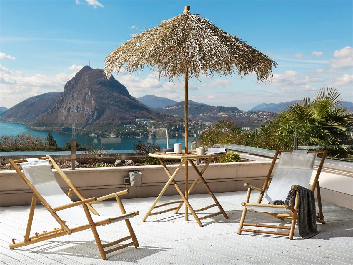 Conjunto De 2 Tumbonas De Jardín De Madera Clara ATRANI 6 Conjunto De 2 Tumbonas De Jardín De Madera Clara ATRANI - Imagen 4