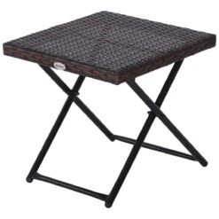 Outsunny Set De 2 Tumbonas 196x61x53cm Con Mesita Plegable 40x40x40cm De Ratán Para Jardín Exterior Con Cojines Beige Y Marrón -OUTSUNNY TIENDA c3f8cf5e40f368708c703709559f1c1a2acbb7ab 39c2cb9f60f94527845f99ee26b95f8a