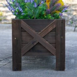 Outsunny Huerto Urbano Jardinera Macetero De Madera Arriate De Jardín Rectangular Con Patas Para Flores Plantas Cultivos 100x36,5x36 Cm Marrón -OUTSUNNY TIENDA c4c114da75b5556bf2ef430d507a8a20b90dafb0 d23211335219426ea8b319a1a8e7c020
