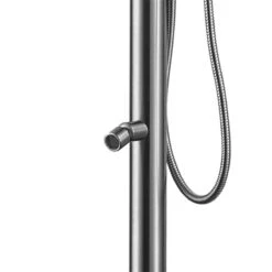 Ducha De Piscina Sined Bosa En Acero Inoxidable Satinado Aisi Inox 316L Ducha Con Entrada De Agua Caliente Y Fría Eje De 60 Mm De Diámetro Mezclador De 3 Vías Para Ducha Superior Ducha De Mano Y Lavabo De Pie Conexiones Ocultas En La Base Grifería En Acer -OUTSUNNY TIENDA c537df9ff00d0e8840d41d92c8f0220be11243b8 3a8a346251d543c6b9f0a3ad4138ab71