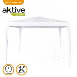 Cenador Cuadrado Polietileno Blanco Aktive Garden -OUTSUNNY TIENDA c61bae3af2b90ee7b916de155f845d16737a6d68 4668b20f46114fa587439a054ccc43c0