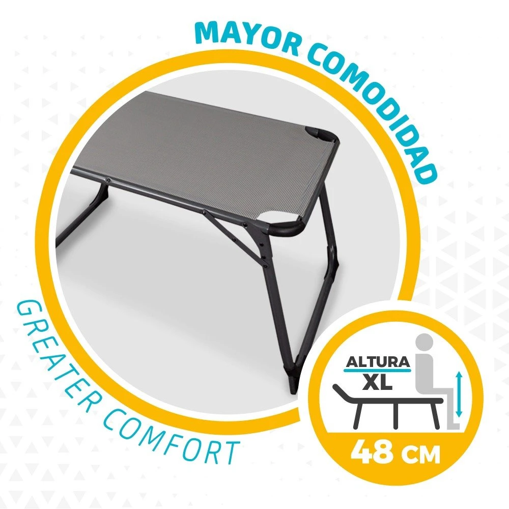 Tumbona Plegable Con Parasol Y Cojín Aktive 6 Tumbona Plegable Con Parasol Y Cojín Aktive - Imagen 4