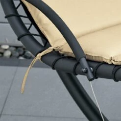 Outsunny Tumbona Colgante Con Sombrilla Protección UV Hamaca Sillón Con Toldo Estructura Estable Cuerda Antivuelco Y Forma Ergonómico Para Jardín Patio Terraza Metal 190x110x190 Cm Beige -OUTSUNNY TIENDA cbd2acde2ad32ce1766be95e3a6909aac7f15119 a122872119c248b5ba6b32785e9483d2