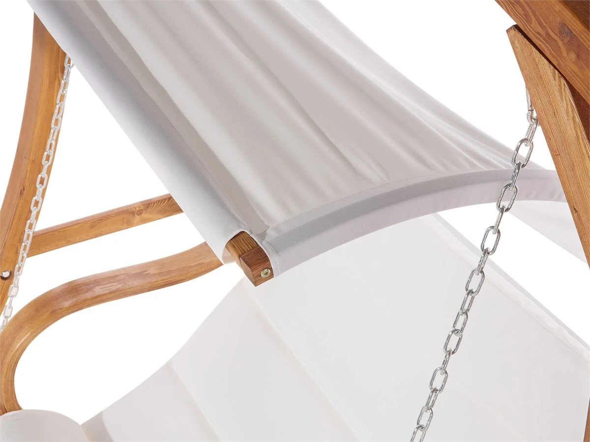 Columpio De Madera De Alerce Oscura/beige Crema APRILIA 11 Columpio De Madera De Alerce Oscura/beige Crema APRILIA - Imagen 9