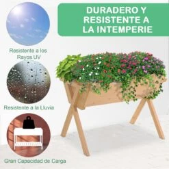 Outsunny Huerto Urbano De Madera 100x70x80 Cm Mesa De Cultivo Para Plantas Flores Hortalizas Con Patas Elevadas 4 Orificios De Drenaje Y Tela Geotextil 19 Outsunny Huerto Urbano De Madera 100x70x80 Cm Mesa De Cultivo Para Plantas Flores Hortalizas Con Patas Elevadas 4 Orificios De Drenaje Y Tela Geotextil -OUTSUNNY TIENDA cd17069eb01496b9cbf1ad0f4f2d71d8c2132238 d387783848184fdc880bbd8d480cd0a9