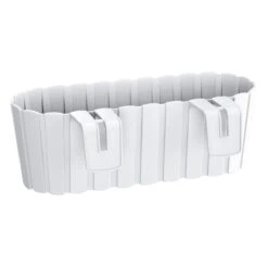 Prosperplast Jardinera Para Balcón BOARDEE HOOK 4,9L., Dimensiones (mm) 383x212x130, Color Blanco