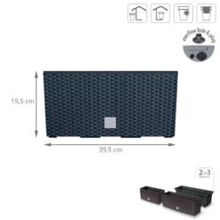 Prosperplast Jardinera Para Balcón Rato Case , Dimensiones (Mm) 395X185X195, Color Antracita -OUTSUNNY TIENDA d0ad47ccaef1d2c0af7c5d5a042246488481eedd df0cdd0d6958453a9f9575d4e37a0566