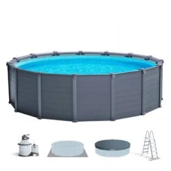 Piscina Desmontable Graphite Grey Panel INTEX - 478x124 Cm, 16.500 Litros