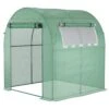 Outsunny Invernadero De Jardín 180x180x200 Cm Invernadero De Túnel Pequeño Con Puerta Enrollable Y Ventana De Malla Para Cultivar Plantas Flores Verde -OUTSUNNY TIENDA d25003b7779bb357610f54733f096b50449bb79b a9a295184a524f01b31f1915bdcec3a9