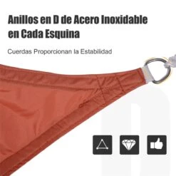 Outsunny Toldo Vela Rectángulo 3x4m Vela De Sombra Para Terraza Jardín Camping Resistente Al Agua Protección UV Poliéster Color Oxido Rojo -OUTSUNNY TIENDA d2dd325996cd578fa26d5ed8c858b329dbae6dc2 6afc5bcd3bfe4e03a966e9669a36bae5