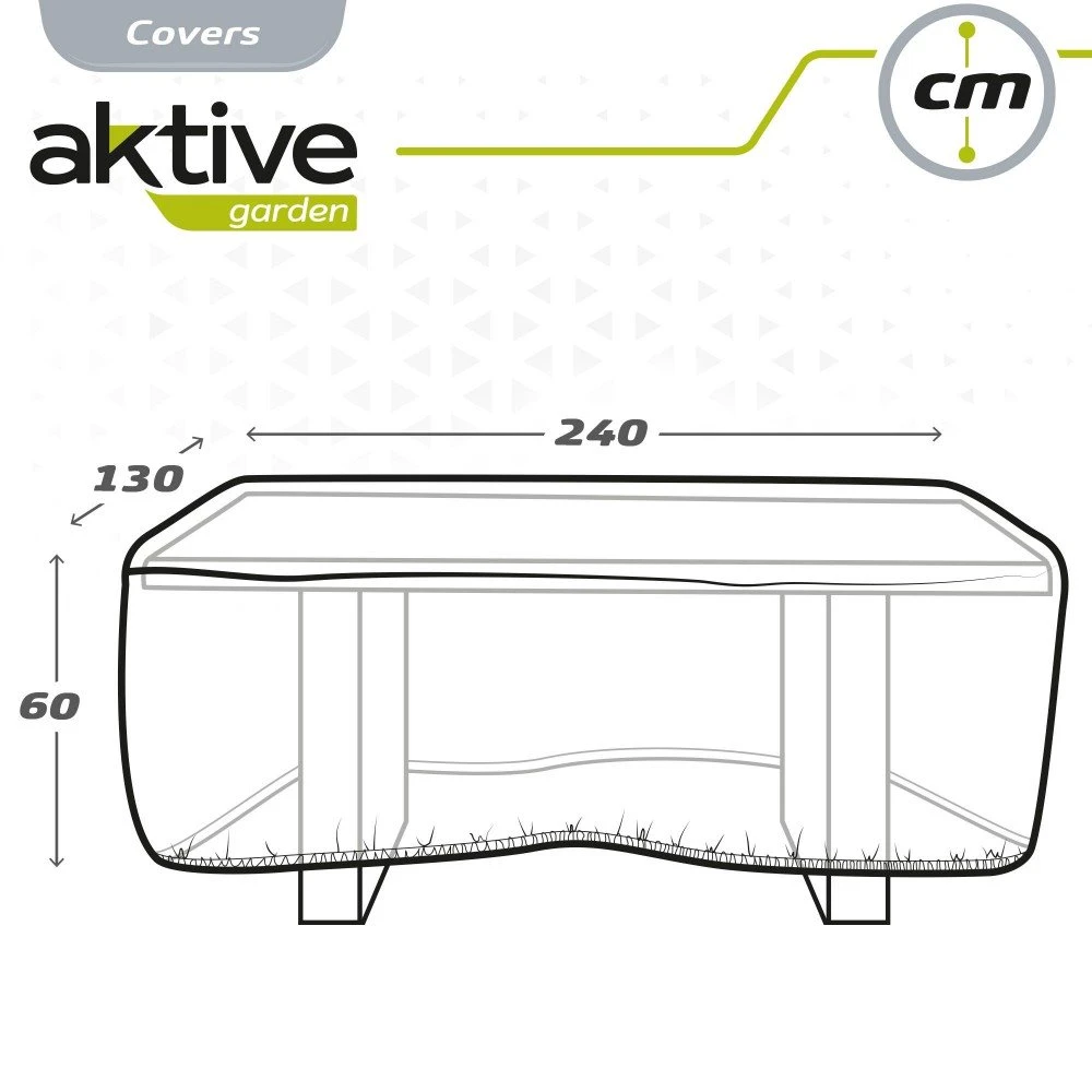 Funda Impermeable De Mesa Jardín 240x130x60 Cm Aktive Garden 8 Funda Impermeable De Mesa Jardín 240x130x60 Cm Aktive Garden - Imagen 6