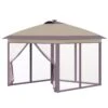 Outsunny Carpa Plegable Exterior 3,3x3,3x2,85 M Con Luces LED Y Control Remoto Cenador De Jardín Con 4 Mosquiteras Extraíbles Y Bolsa De Transporte Para Camping Fiestas Beige -OUTSUNNY TIENDA d3d7444b4039c9c4c80d3f4737801a5443e365da 7e7c47dc322e46e8b1b73011c2e7de58